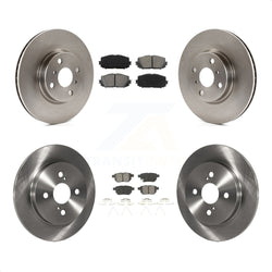 Front Rear Disc Brake Rotors And Semi-Metallic Pads Kit For Toyota Yaris K8S-101476