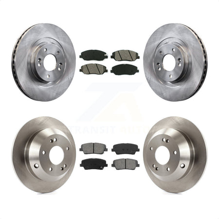 Front Rear Disc Brake Rotors And Semi-Metallic Pads Kit For 2013-2016 Hyundai Santa Fe XL 3.3L K8S-101478 by Transit Auto