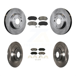 Front Rear Disc Brake Rotors And Semi-Metallic Pads Kit For Mazda CX-5 K8S-101480