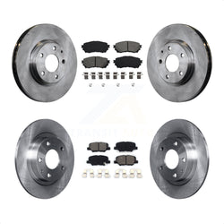 Front Rear Disc Brake Rotors And Semi-Metallic Pads Kit For Mazda 6 K8S-101481