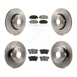 Front Rear Disc Brake Rotors And Semi-Metallic Pads Kit For 2016 Acura ILX K8S-101483