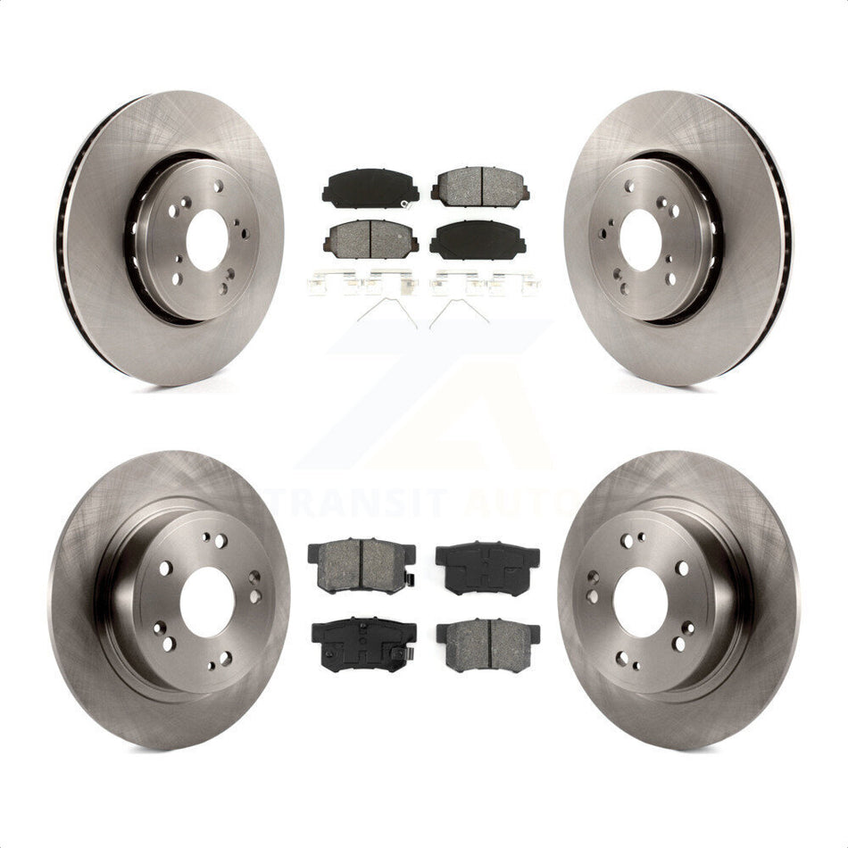 Front Rear Disc Brake Rotors And Semi-Metallic Pads Kit For 2016 Acura ILX K8S-101483 by Transit Auto