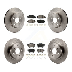Front Rear Disc Brake Rotors And Semi-Metallic Pads Kit For Honda Accord K8S-101484