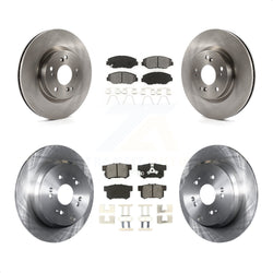 Front Rear Disc Brake Rotors And Semi-Metallic Pads Kit For 2012-2016 Honda CR-V FWD K8S-101487