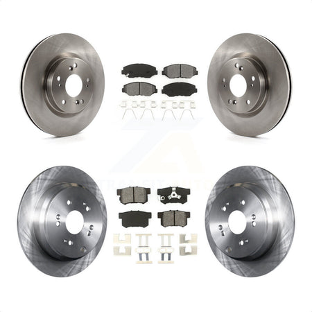 Front Rear Disc Brake Rotors And Semi-Metallic Pads Kit For 2012-2016 Honda CR-V FWD K8S-101487 by Transit Auto