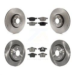Front Rear Disc Brake Rotors And Semi-Metallic Pads Kit For 2003-2014 Volvo XC90 With 328mm Diameter Rotor K8S-101488