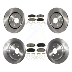 Front Rear Disc Brake Rotors And Semi-Metallic Pads Kit For 2015-2017 Honda Odyssey K8S-101489