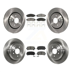 Front Rear Disc Brake Rotors And Semi-Metallic Pads Kit For Honda Pilot Ridgeline K8S-101490