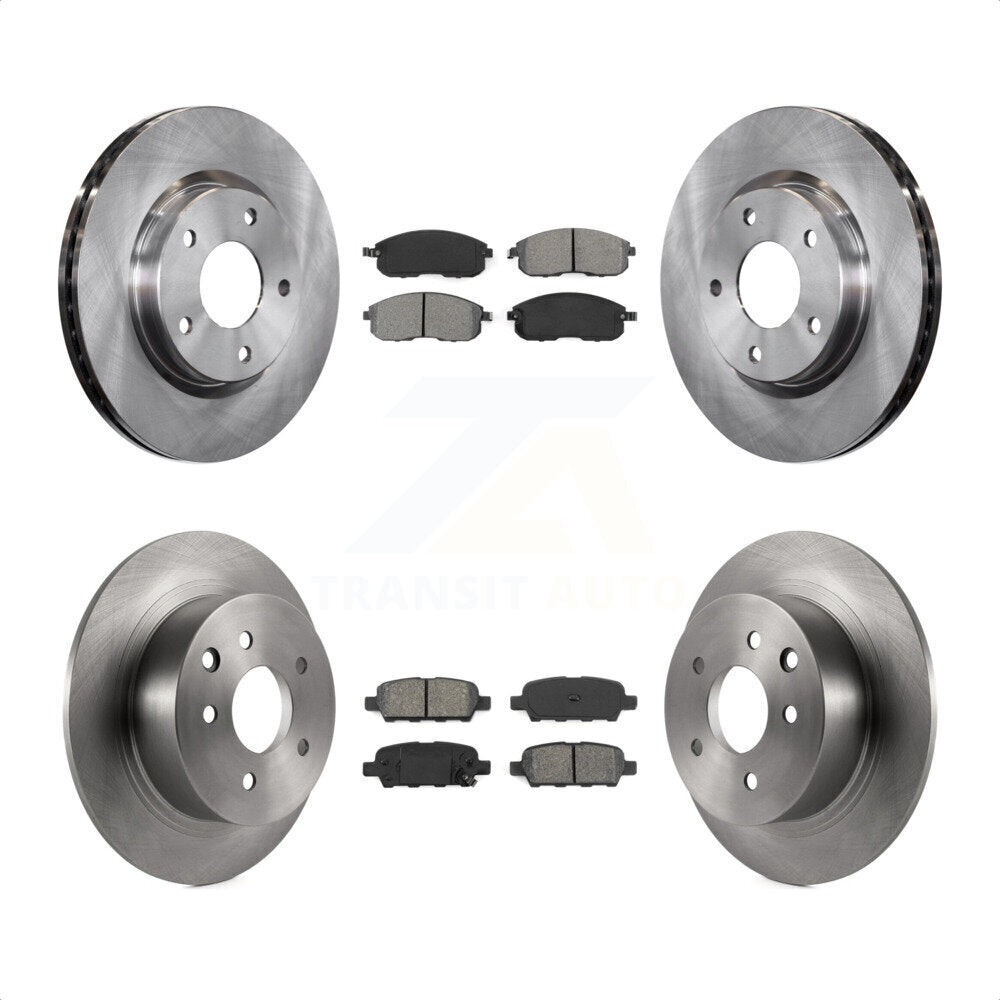 Front Rear Disc Brake Rotors And Semi-Metallic Pads Kit For Nissan Sentra K8S-101498 by Transit Auto