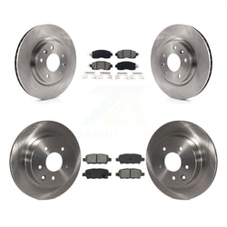 Front Rear Disc Brake Rotors And Semi-Metallic Pads Kit For Nissan LEAF K8S-101503