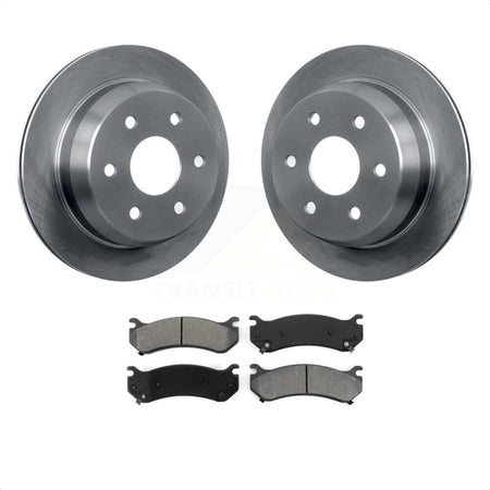 Rear Disc Brake Rotors And Semi-Metallic Pads Kit For 2003-2003 Chevrolet Silverado 2500 HD Suburban GMC Sierra K8S-101516 by Transit Auto