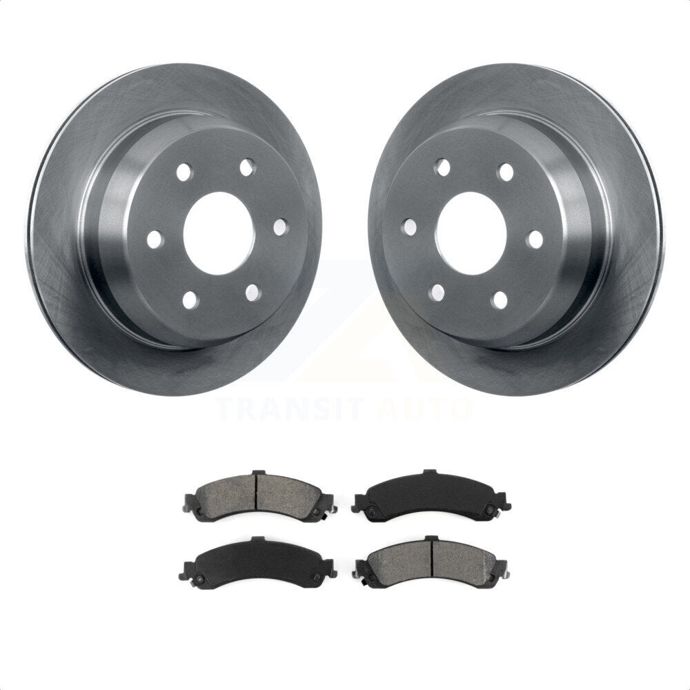 Rear Disc Brake Rotors And Semi-Metallic Pads Kit For 2002 Chevrolet Suburban 1500 4WD With Single Piston Caliper K8S-101518 by Transit Auto