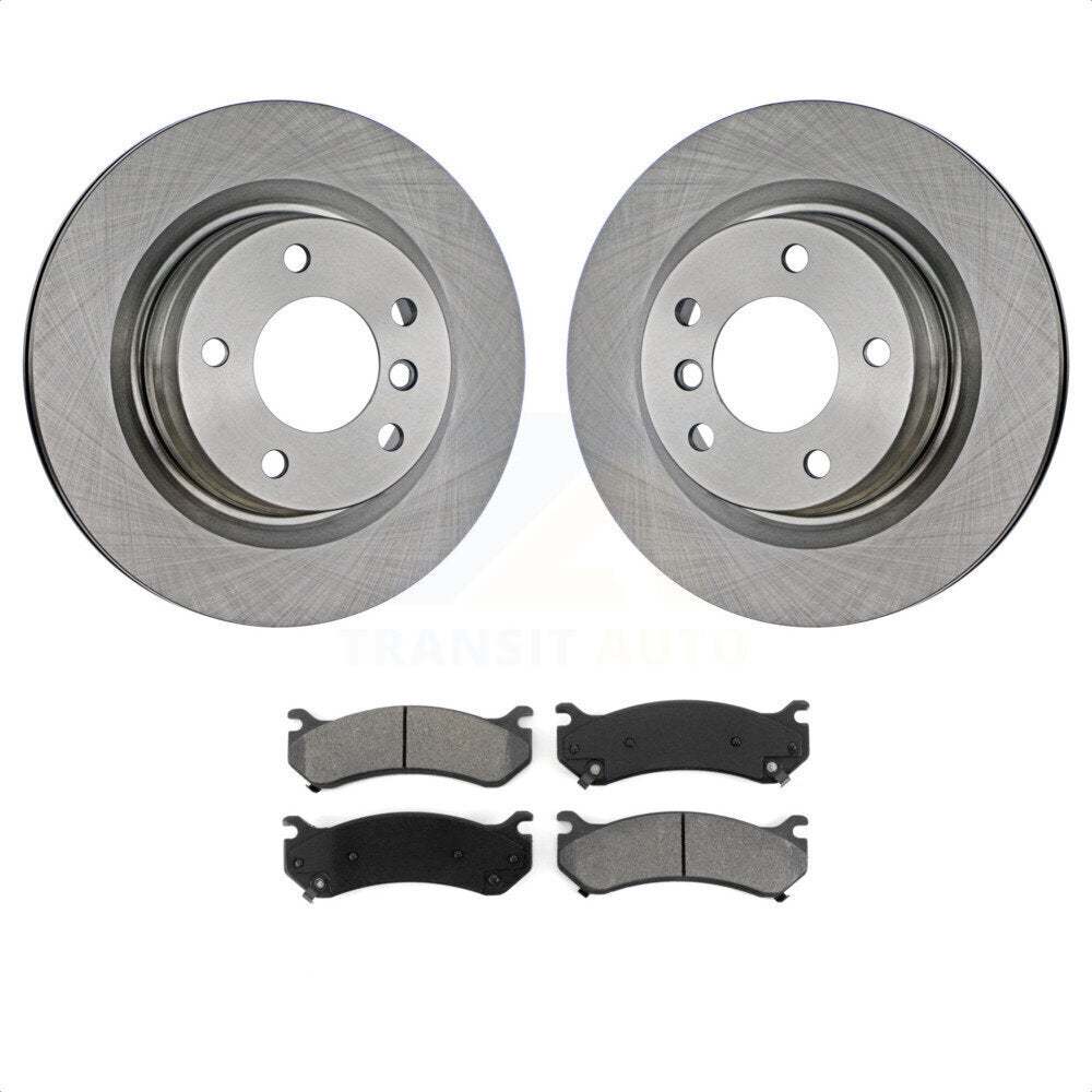 Rear Disc Brake Rotors And Semi-Metallic Pads Kit For Chevrolet Silverado 2500 HD GMC Sierra 3500 Classic Suburban Yukon XL Avalanche K8S-101520 by Transit Auto