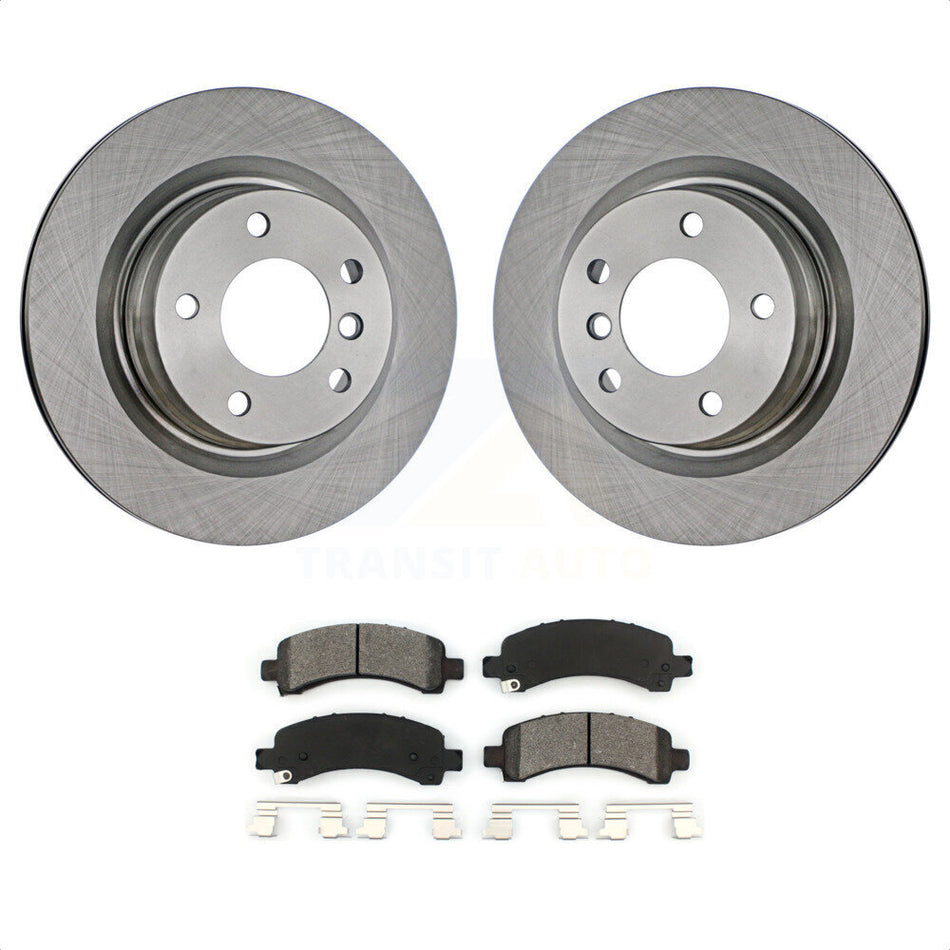 Rear Disc Brake Rotors And Semi-Metallic Pads Kit For Chevrolet Express 3500 2500 GMC Savana K8S-101521 by Transit Auto