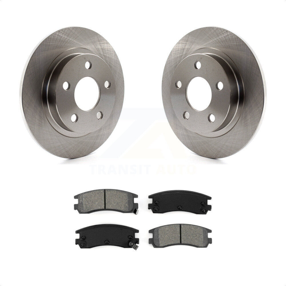 Rear Disc Brake Rotors And Semi-Metallic Pads Kit For Buick LeSabre Park Avenue Pontiac Bonneville Oldsmobile Aurora Cadillac Eldorado K8S-101524 by Transit Auto