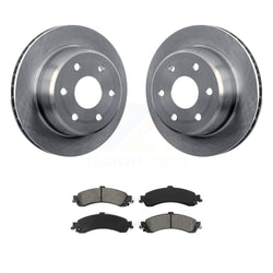Rear Disc Brake Rotors And Semi-Metallic Pads Kit For Chevrolet Silverado 1500 GMC Tahoe Sierra Suburban Yukon Avalanche XL Cadillac Escalade ESV EXT K8S-101526