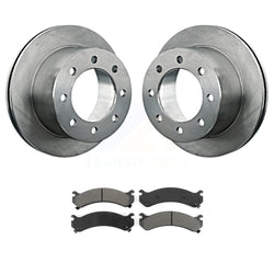 Rear Disc Brake Rotors And Semi-Metallic Pads Kit For Chevrolet Silverado 3500 HD GMC Sierra Classic K8S-101529