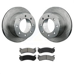 Rear Disc Brake Rotors And Semi-Metallic Pads Kit For 2007 GMC Sierra 3500 Classic With 12000 Lb GVW K8S-101530