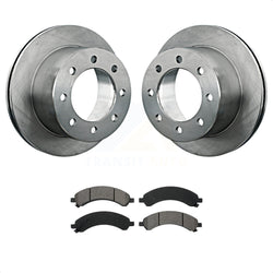 Rear Disc Brake Rotors And Semi-Metallic Pads Kit For 2003-2008 Chevrolet Express 3500 GMC Savana With Dual Wheels K8S-101533