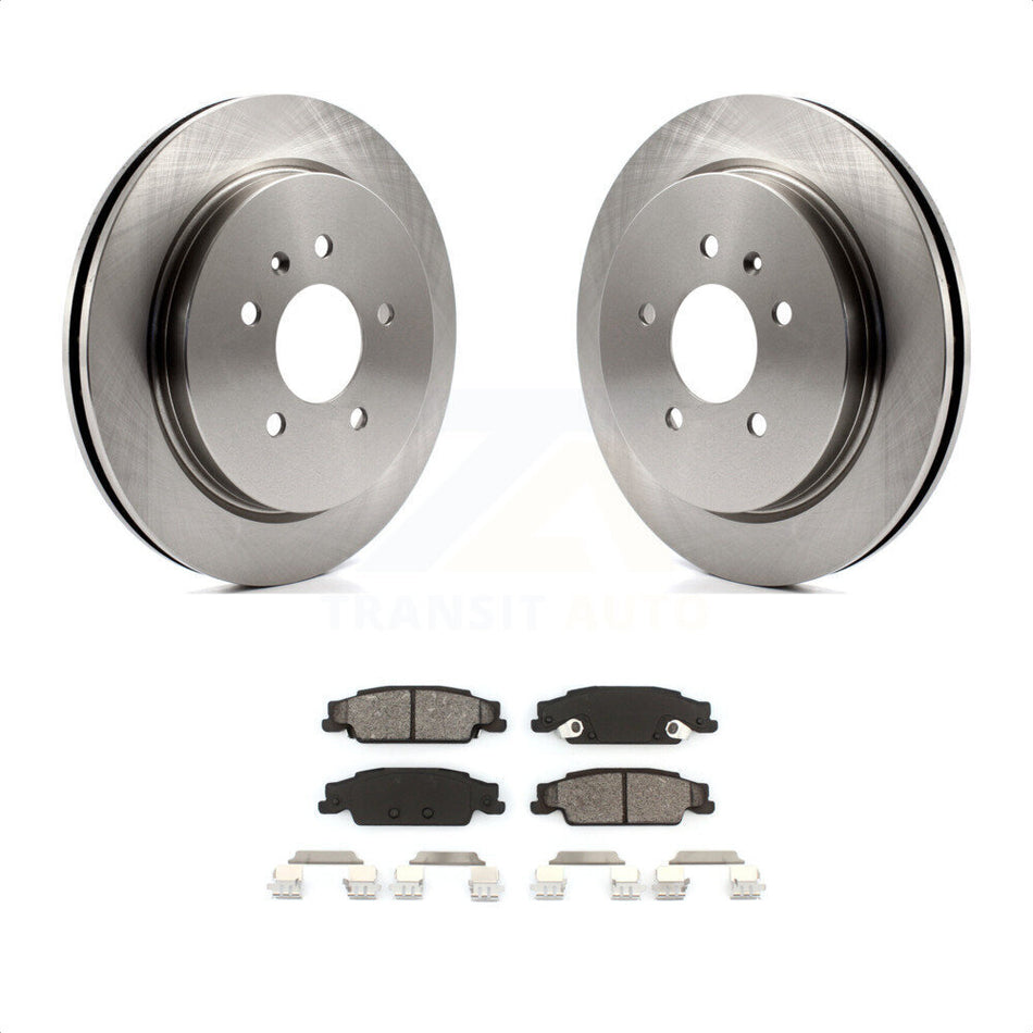 Rear Disc Brake Rotors And Semi-Metallic Pads Kit For Cadillac CTS STS K8S-101536 by Transit Auto