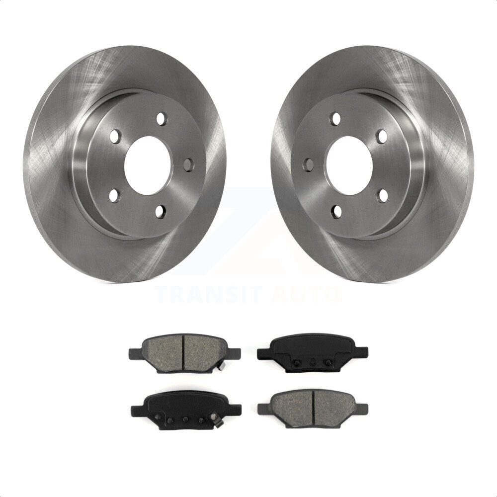 Rear Disc Brake Rotors And Semi-Metallic Pads Kit For Chevrolet Malibu Pontiac G6 Cobalt Saturn Ion HHR Aura G5 Pursuit K8S-101539 by Transit Auto