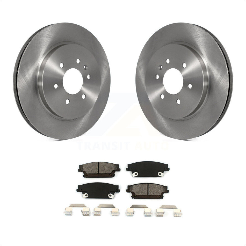 Rear Disc Brake Rotors And Semi-Metallic Pads Kit For Cadillac SRX K8S-101540 by Transit Auto