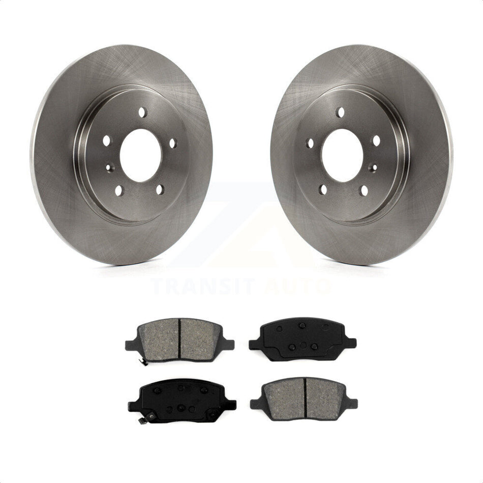 Rear Disc Brake Rotors And Semi-Metallic Pads Kit For 2005-2005 Chevrolet Uplander Pontiac Montana Buick Terraza Saturn Relay K8S-101542 by Transit Auto