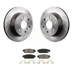 Rear Disc Brake Rotors And Semi-Metallic Pads Kit For Chevrolet Silverado 1500 GMC Sierra Tahoe Suburban Yukon Cadillac XL Avalanche Escalade ESV EXT K8S-101551