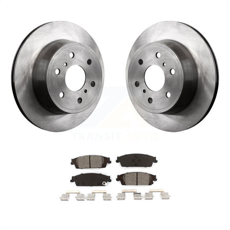 Rear Disc Brake Rotors And Semi-Metallic Pads Kit For Chevrolet Silverado 1500 GMC Sierra Tahoe Suburban Yukon Cadillac XL Escalade ESV LD Limited K8S-101552 by Transit Auto