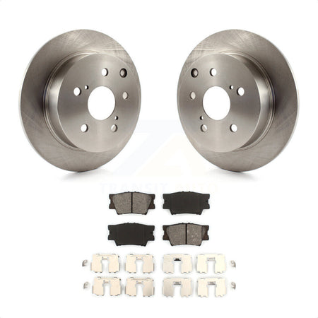 Rear Disc Brake Rotors And Semi-Metallic Pads Kit For Toyota Matrix Pontiac Vibe K8S-101560 by Transit Auto