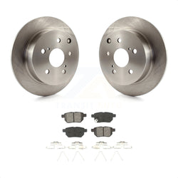 Rear Disc Brake Rotors And Semi-Metallic Pads Kit For 2010 Toyota Matrix XRS K8S-101561