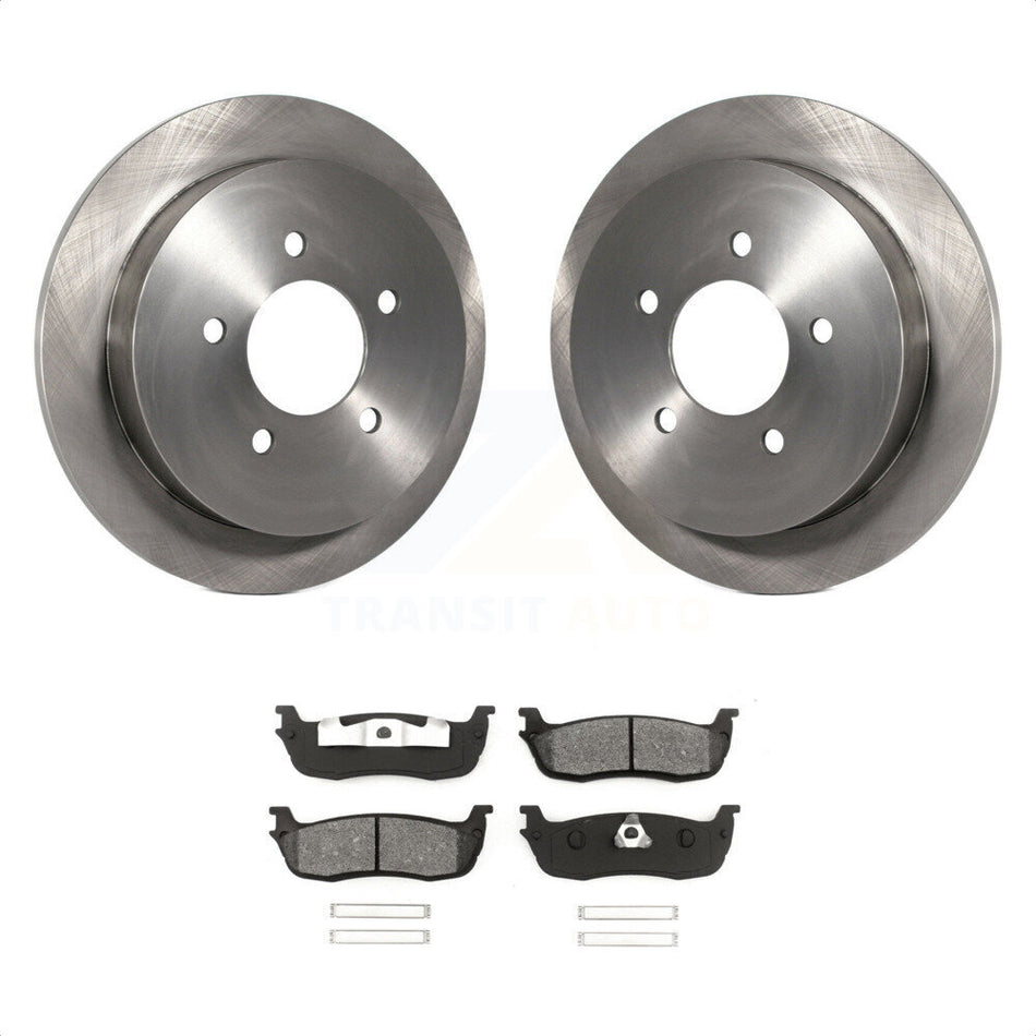 Rear Disc Brake Rotors And Semi-Metallic Pads Kit For Ford F-150 Expedition Lincoln Navigator Heritage Blackwood K8S-101603 by Transit Auto