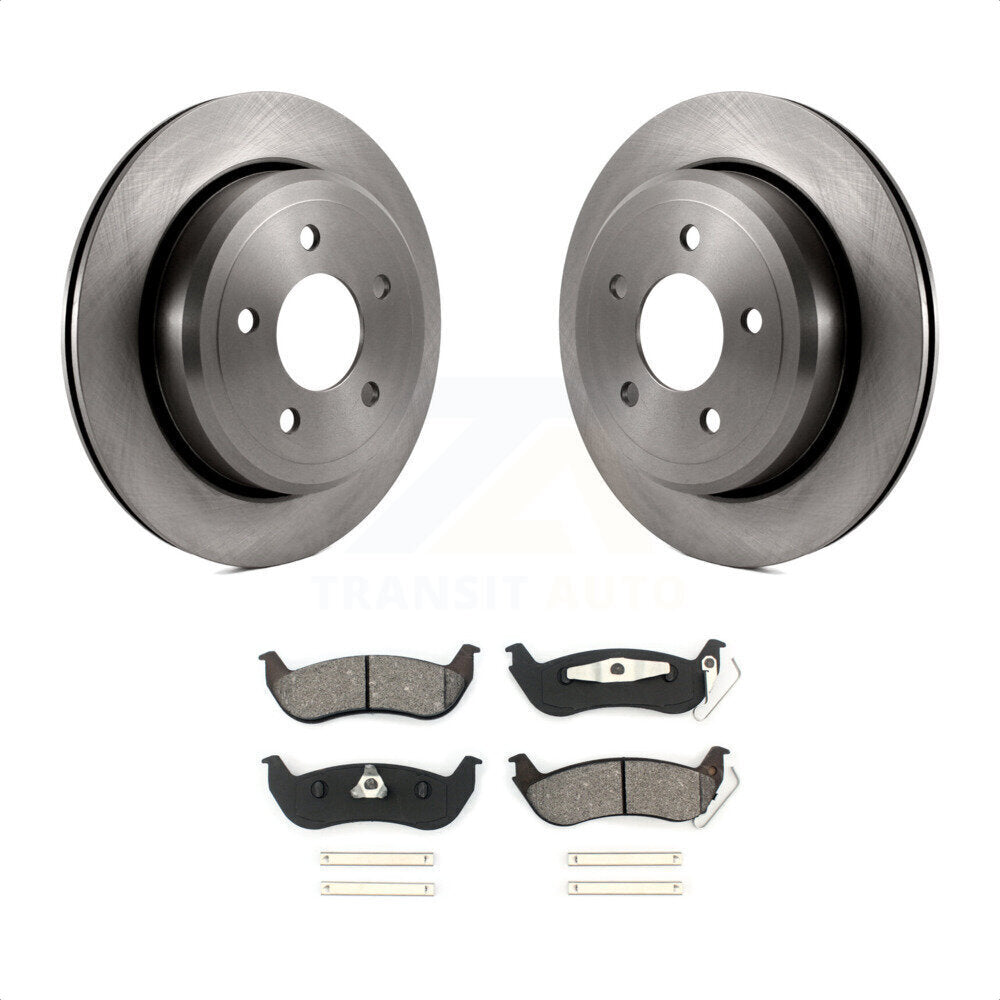 Rear Disc Brake Rotors And Semi-Metallic Pads Kit For Ford Crown Victoria Mercury Grand Marquis Marauder K8S-101610 by Transit Auto