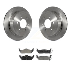 Rear Disc Brake Rotors And Semi-Metallic Pads Kit For Ford F-150 Lincoln Mark LT K8S-101612