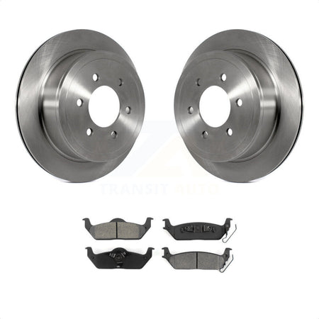 Rear Disc Brake Rotors And Semi-Metallic Pads Kit For Ford F-150 Lincoln Mark LT K8S-101612 by Transit Auto