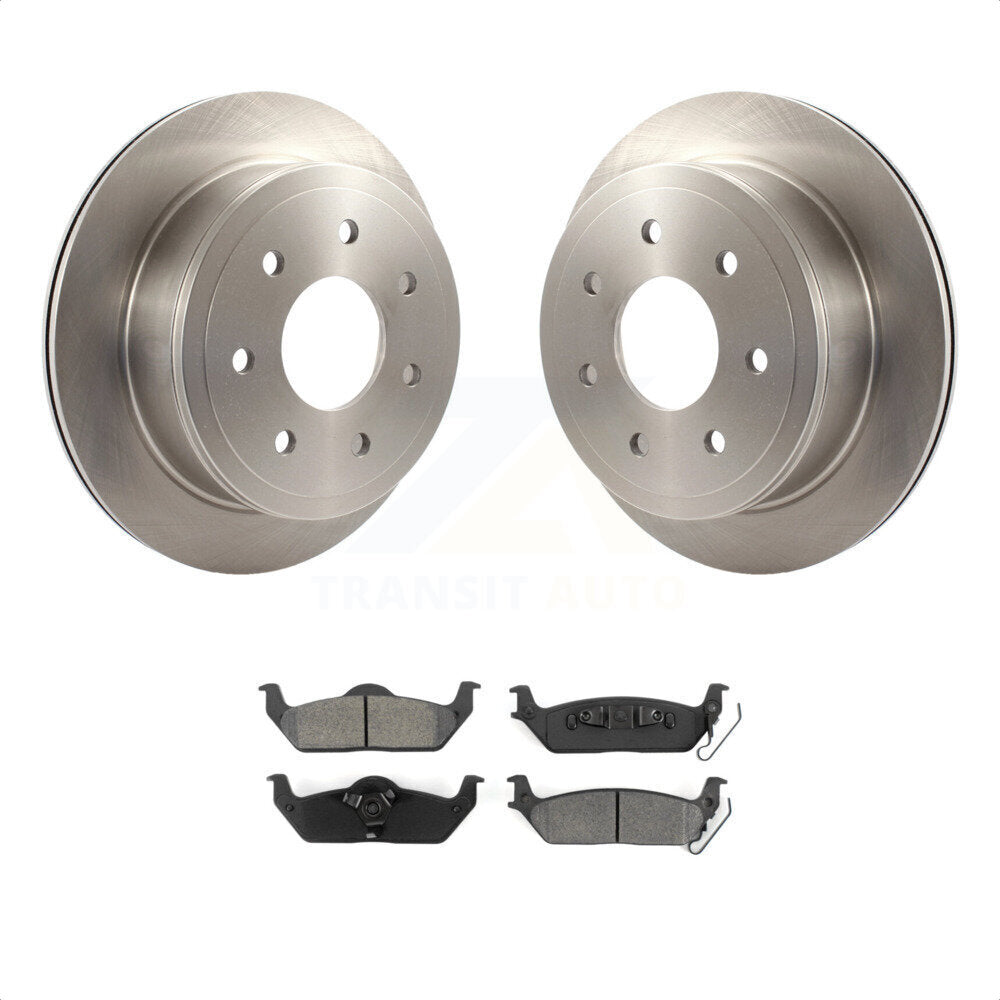 Rear Disc Brake Rotors And Semi-Metallic Pads Kit For Ford F-150 Lincoln Mark LT K8S-101613 by Transit Auto