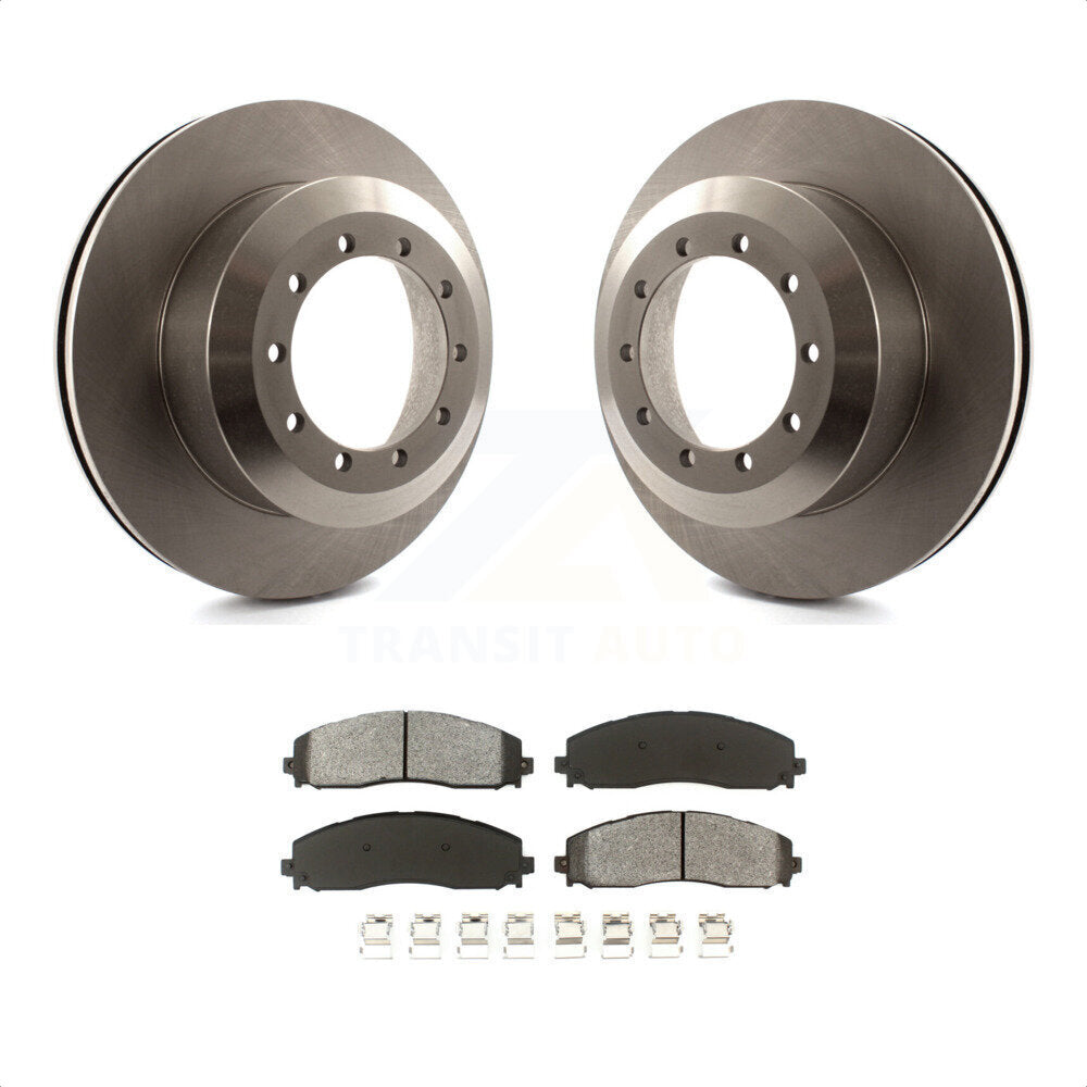 Rear Disc Brake Rotors And Semi-Metallic Pads Kit For 2015-2016 Ford F-350 Super Duty Cab & Chassis K8S-101623 by Transit Auto