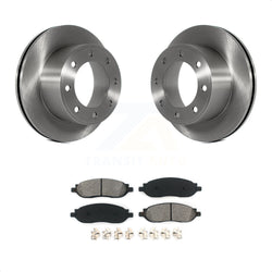 Rear Disc Brake Rotors And Semi-Metallic Pads Kit For 2005-2007 Ford F-250 Super Duty F-350 K8S-101625