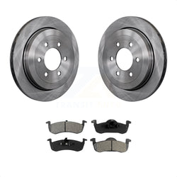 Rear Disc Brake Rotors And Semi-Metallic Pads Kit For 2007-2017 Ford Expedition Lincoln Navigator K8S-101627