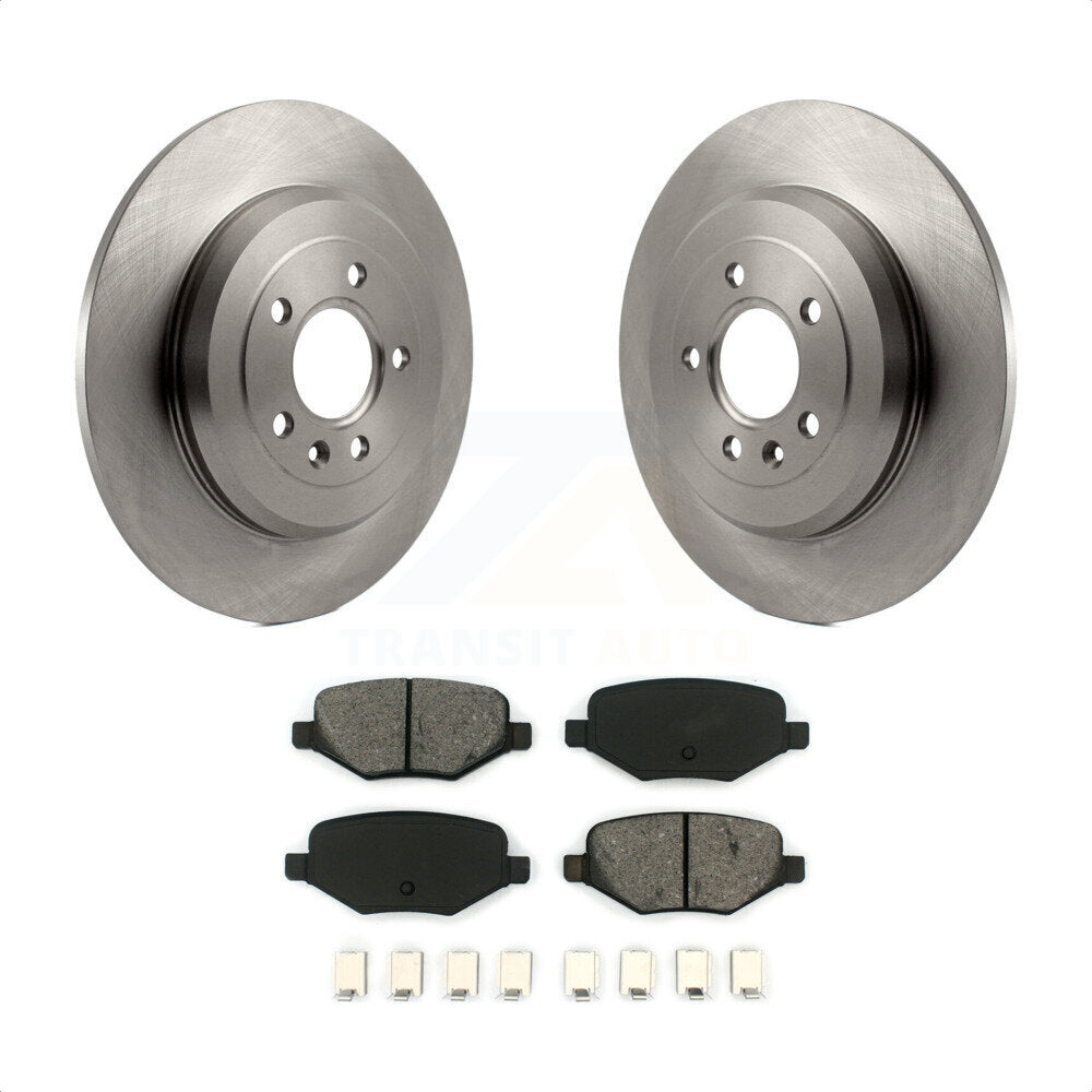 Rear Disc Brake Rotors And Semi-Metallic Pads Kit For Ford Explorer Edge Taurus Flex Lincoln MKX MKS MKT K8S-101632 by Transit Auto