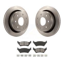 Rear Disc Brake Rotors And Semi-Metallic Pads Kit For 2012-2014 Ford F-150 With 7 Lug Wheels K8S-101638