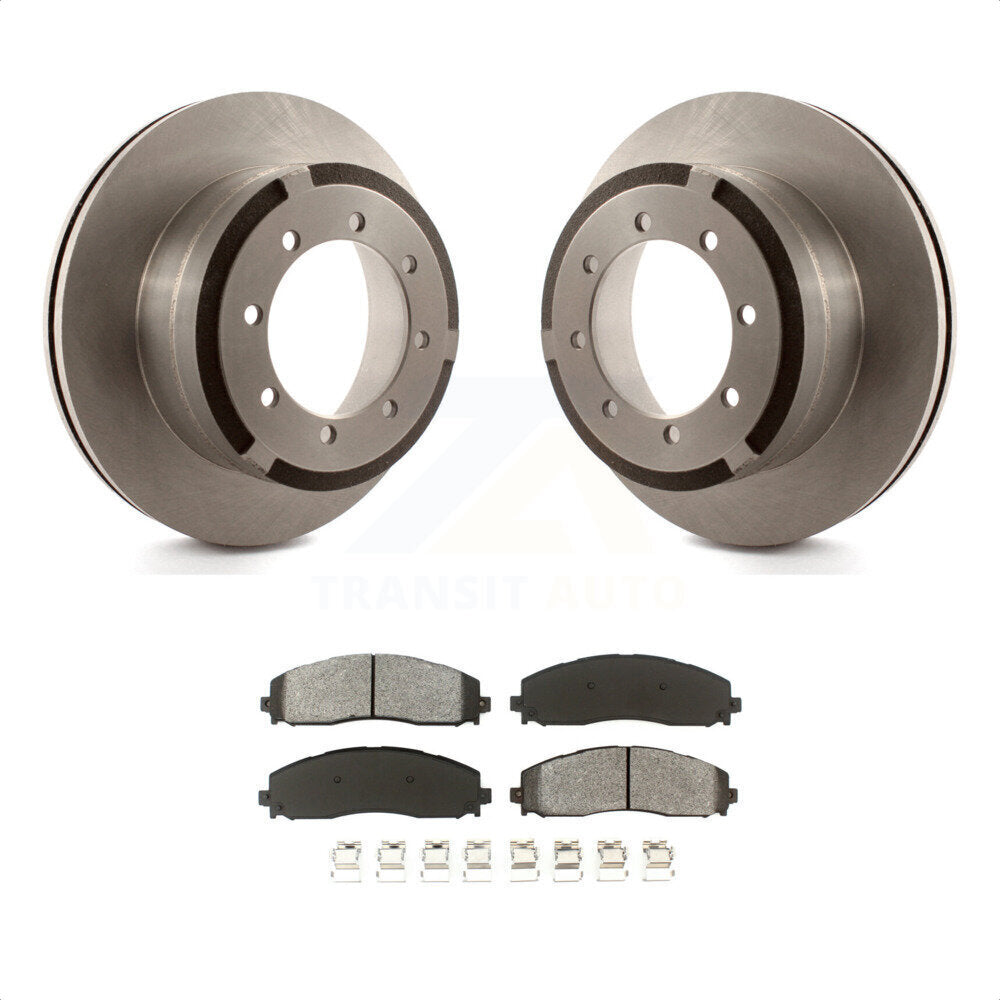 Rear Disc Brake Rotors And Semi-Metallic Pads Kit For Ford F-250 Super Duty F-350 F-450 K8S-101645 by Transit Auto