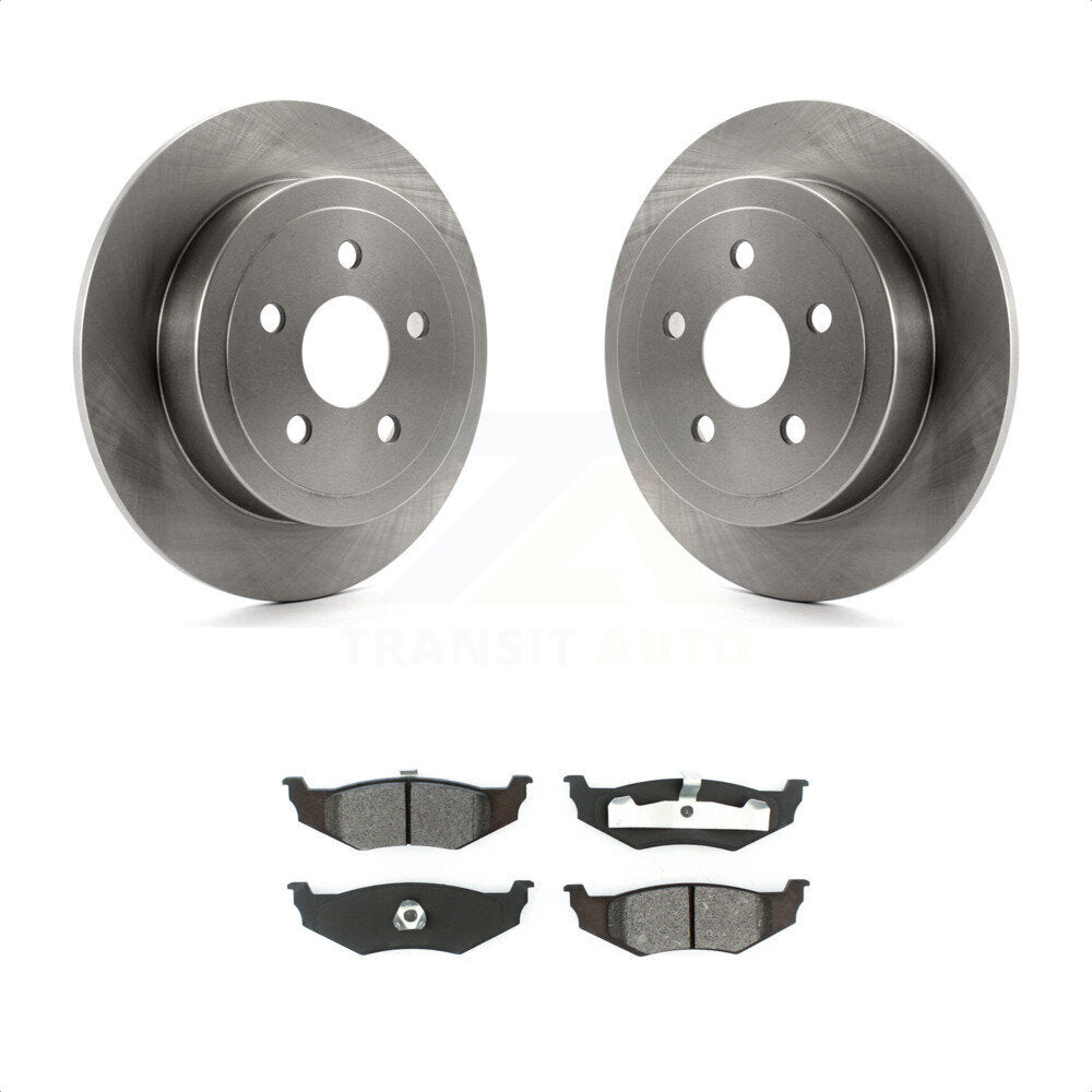 Rear Disc Brake Rotors And Semi-Metallic Pads Kit For Chrysler Sebring Dodge Stratus PT Cruiser Cirrus Plymouth Breeze K8S-101650 by Transit Auto