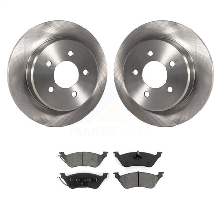 Rear Disc Brake Rotors And Semi-Metallic Pads Kit For Dodge Grand Caravan Chrysler Town & Country Voyager K8S-101655 by Transit Auto