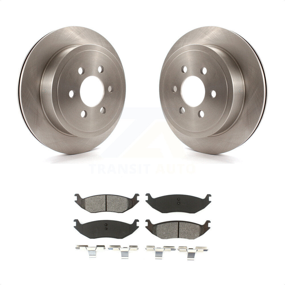 Rear Disc Brake Rotors And Semi-Metallic Pads Kit For 2003 Dodge Durango K8S-101663 by Transit Auto