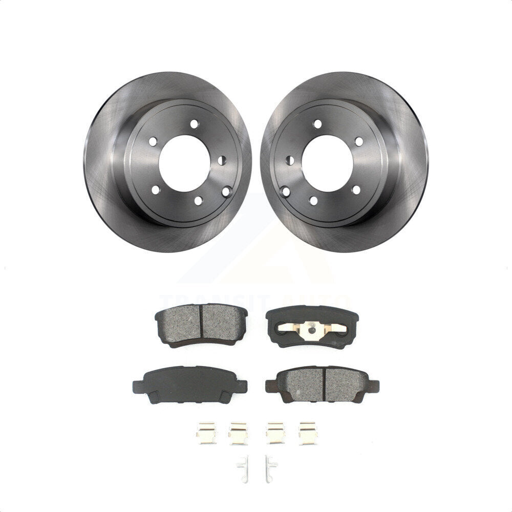 Rear Disc Brake Rotors And Semi-Metallic Pads Kit For Jeep Dodge Patriot Chrysler Compass Avenger 200 Caliber Sebring Mitsubishi Lancer K8S-101673 by Transit Auto