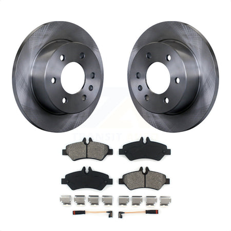 Rear Disc Brake Rotors And Semi-Metallic Pads Kit For Sprinter 2500 Mercedes-Benz Dodge Freightliner 3500 K8S-101680 by Transit Auto