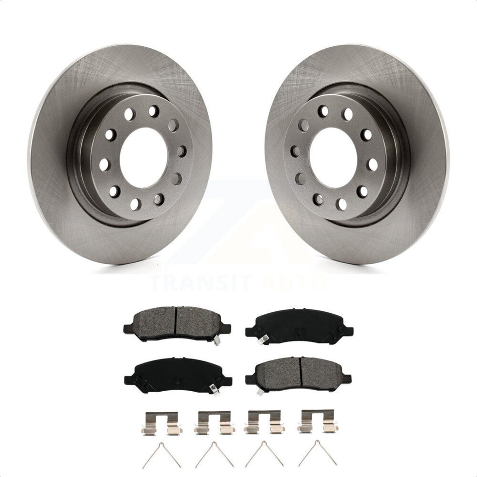 Rear Disc Brake Rotors And Semi-Metallic Pads Kit For 2013-2016 Dodge Dart K8S-101689 by Transit Auto