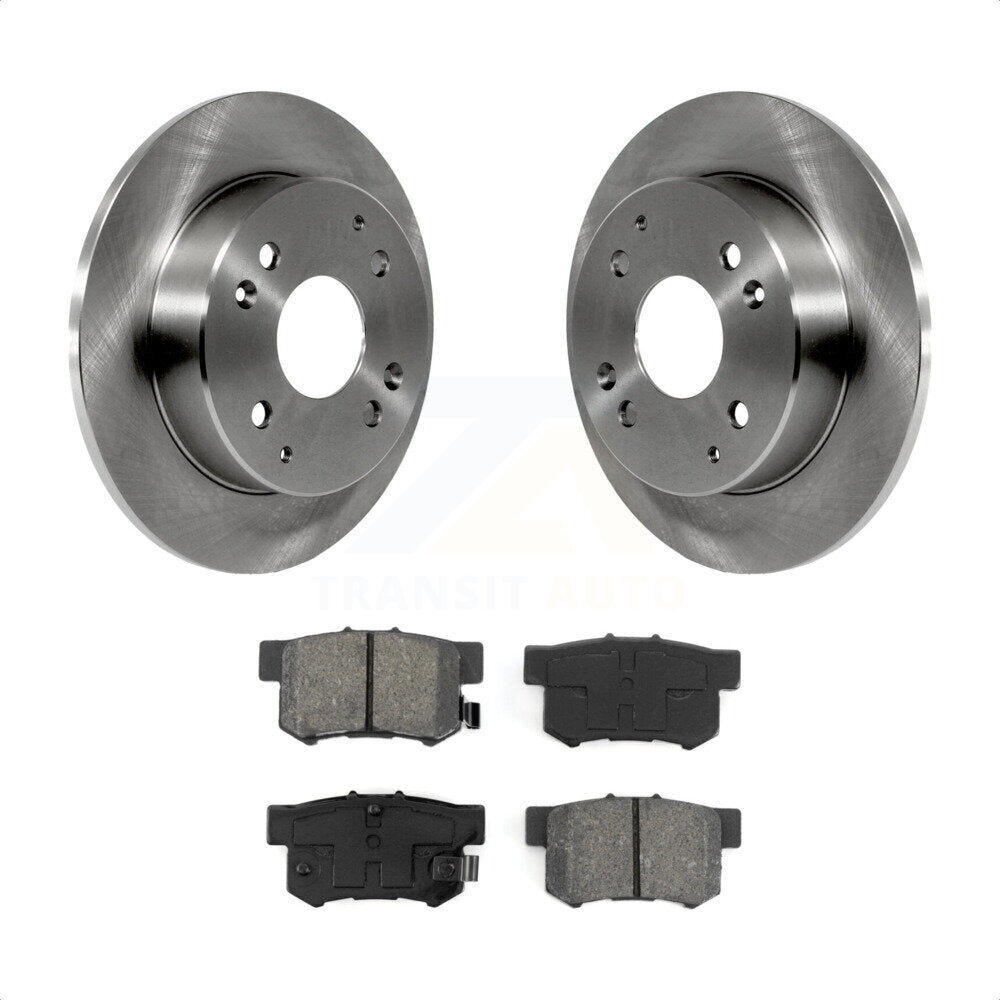 Rear Disc Brake Rotors And Semi-Metallic Pads Kit For Honda Accord Acura CL K8S-101700 by Transit Auto