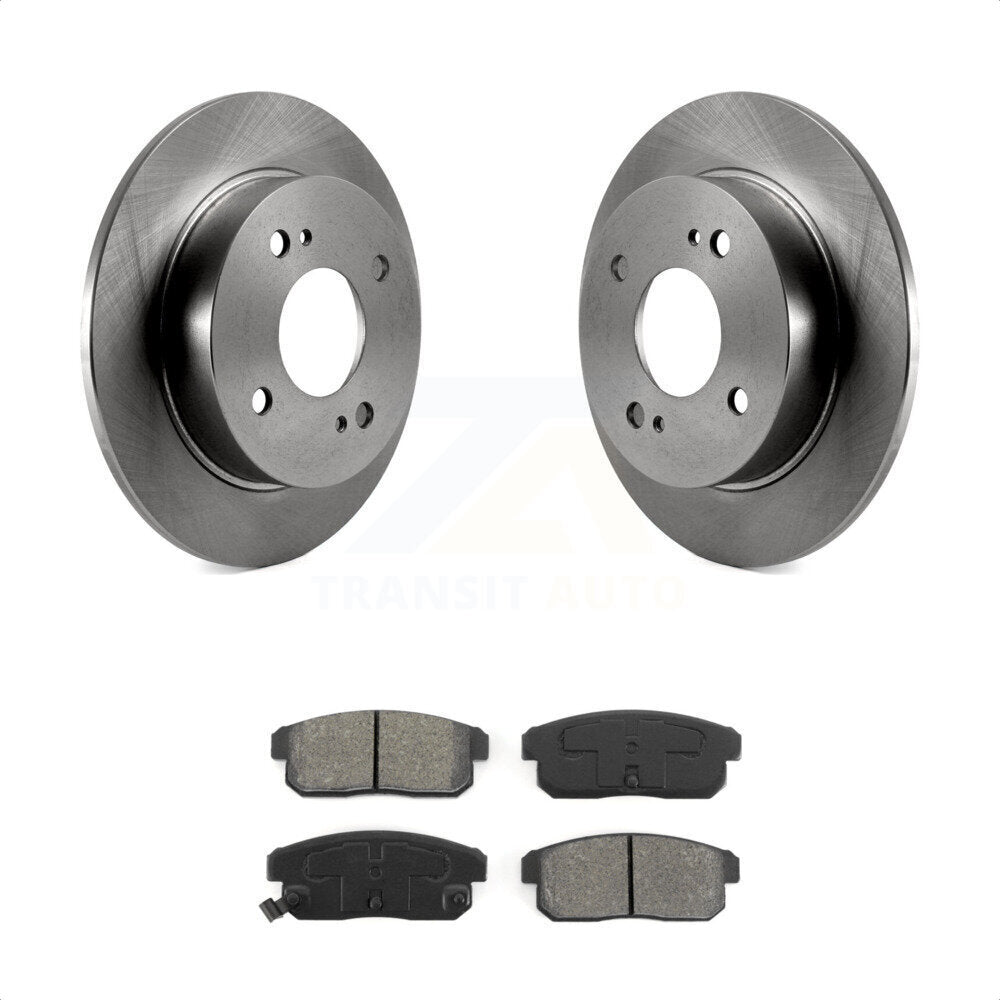 Rear Disc Brake Rotors And Semi-Metallic Pads Kit For Nissan Sentra INFINITI G20 K8S-101704 by Transit Auto